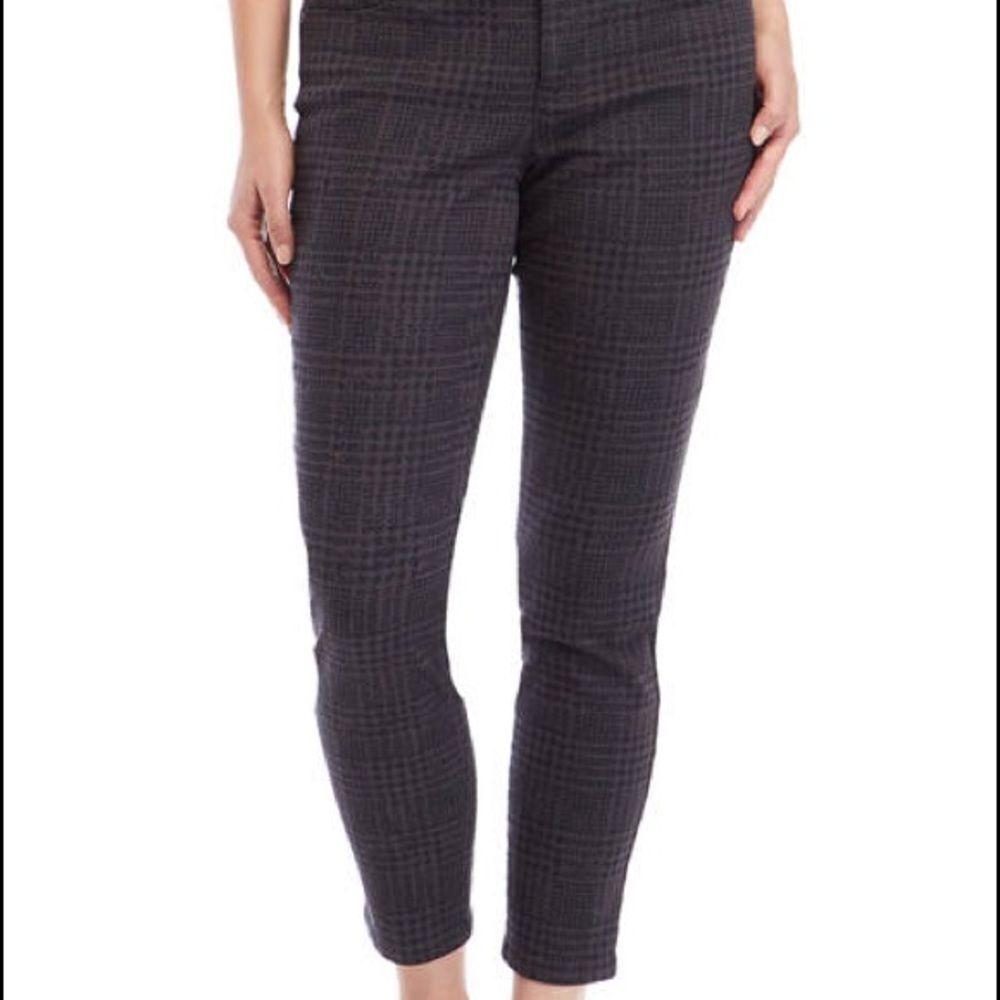 New Directions Sleek Sculpt Skinny Ankle Stretch Printed Jeans‎ Grey / Black 12R